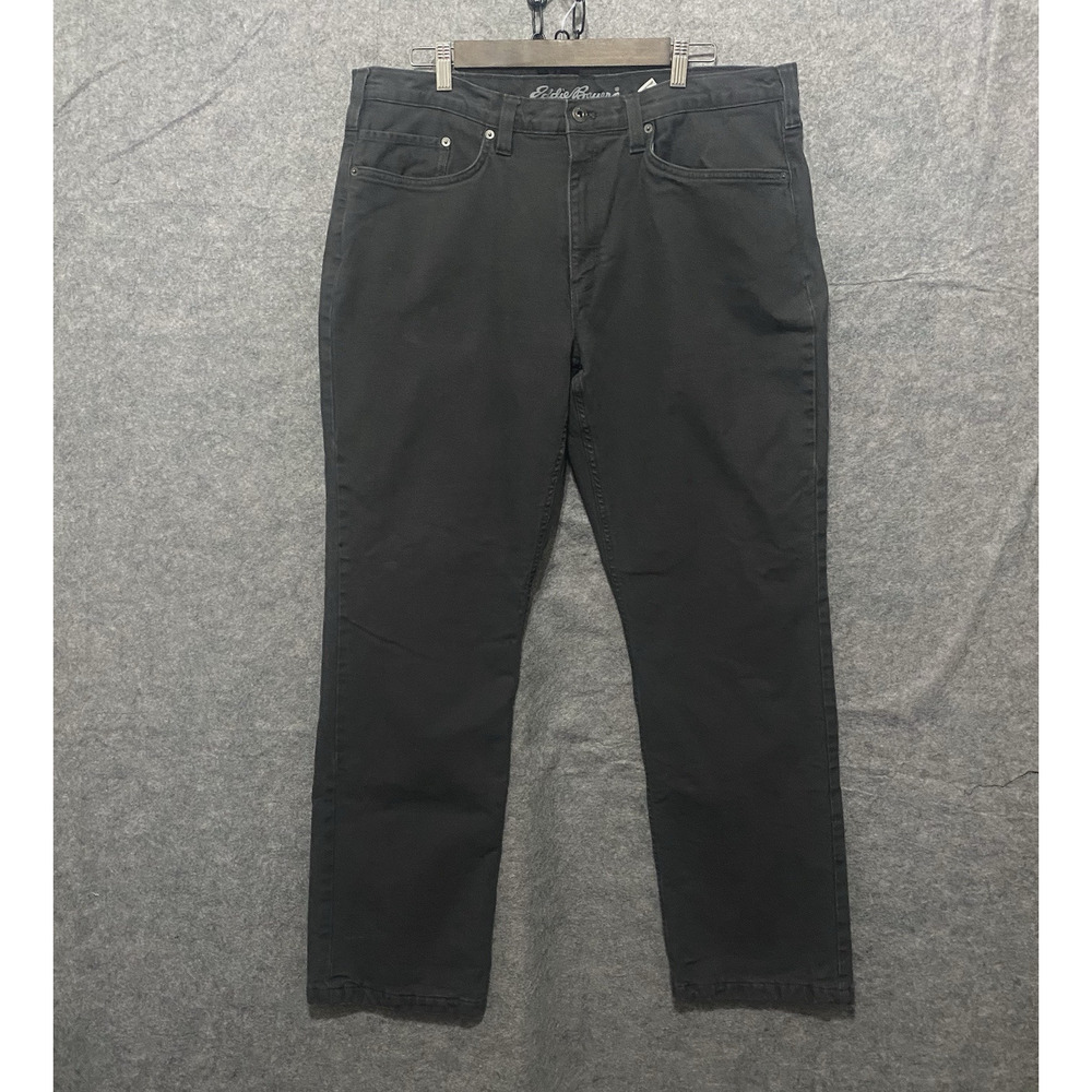 Eddie Bauer Straight Fit Fleece Lined Jeans Mens 38 x 30 Gray Stretch- SIZE NOTE